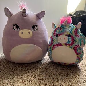 Squishmallow Bundle - 2 unicorns!! 12 inch and 7 inch